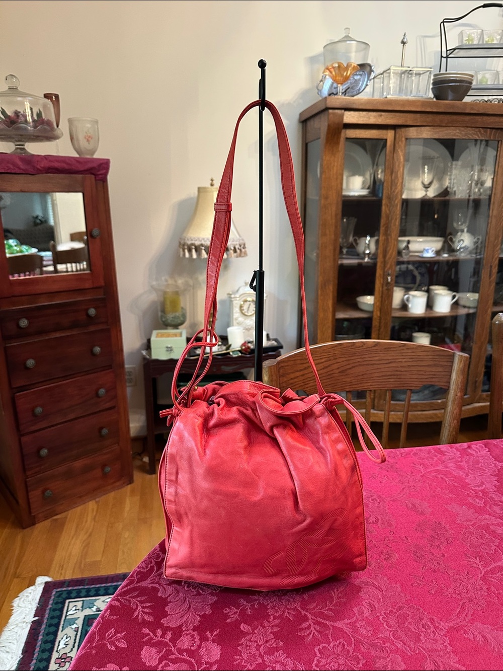 Loewe Red Leather Shoulder Bag